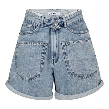 Haute L' Amitié - Flip Waist Shorts - Bleached Denim